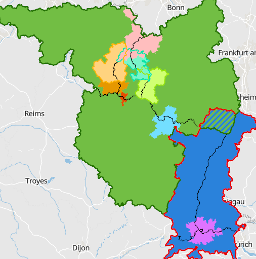 Grenzüberschreitende Raumplanungsdokumente 2024 auf der Kartenanwendung