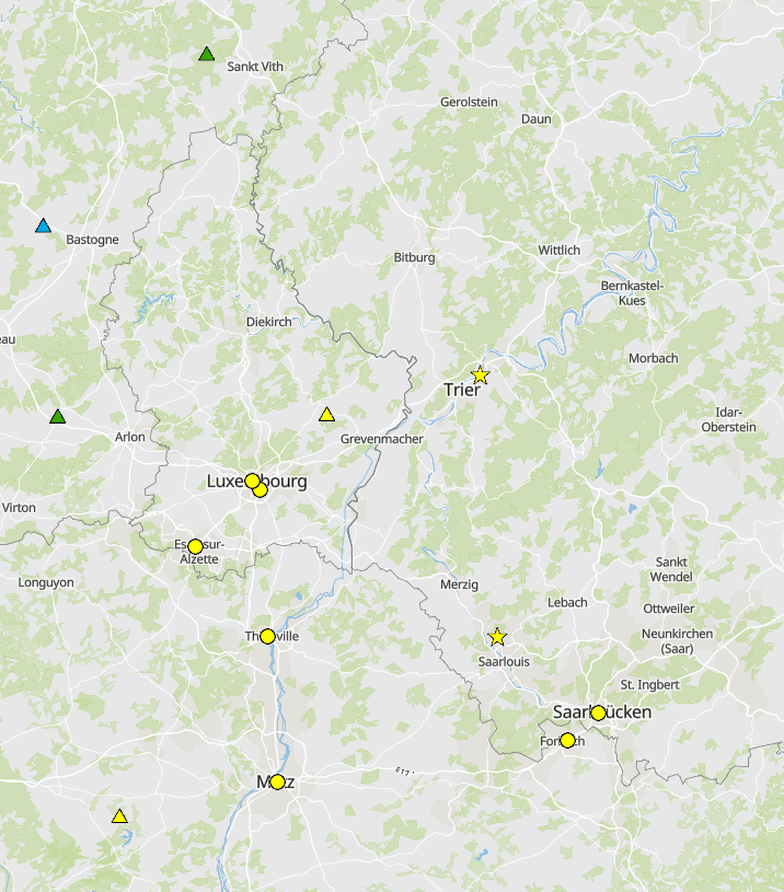 Feinstaub PM2,5: Jahresmittelwert 2023 auf der Kartenanwendung