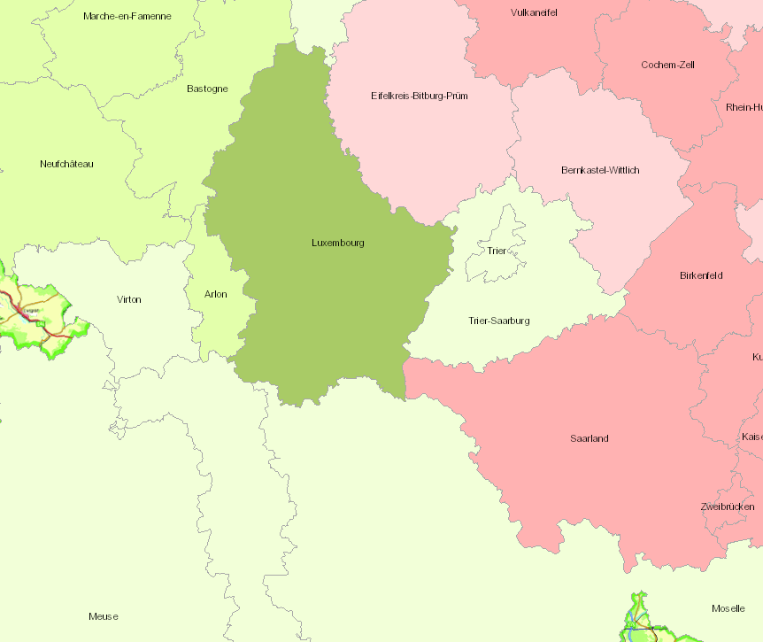 Vorausberechnung Gesamtbev. 2013-2040 auf der Kartenanwendung - Neues Fenster