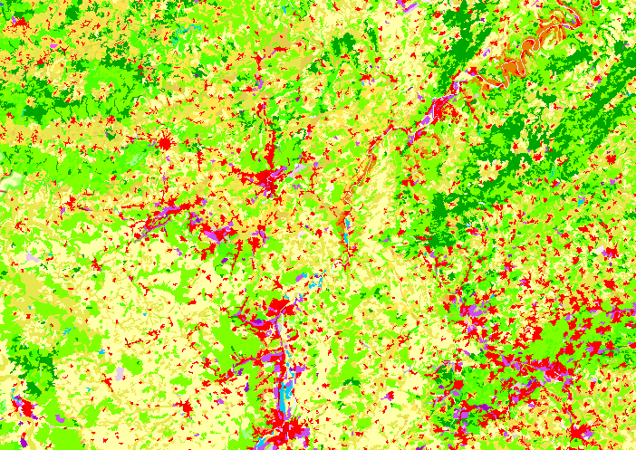 Corine Land Cover 2012 auf der Kartenanwendung - Neues Fenster