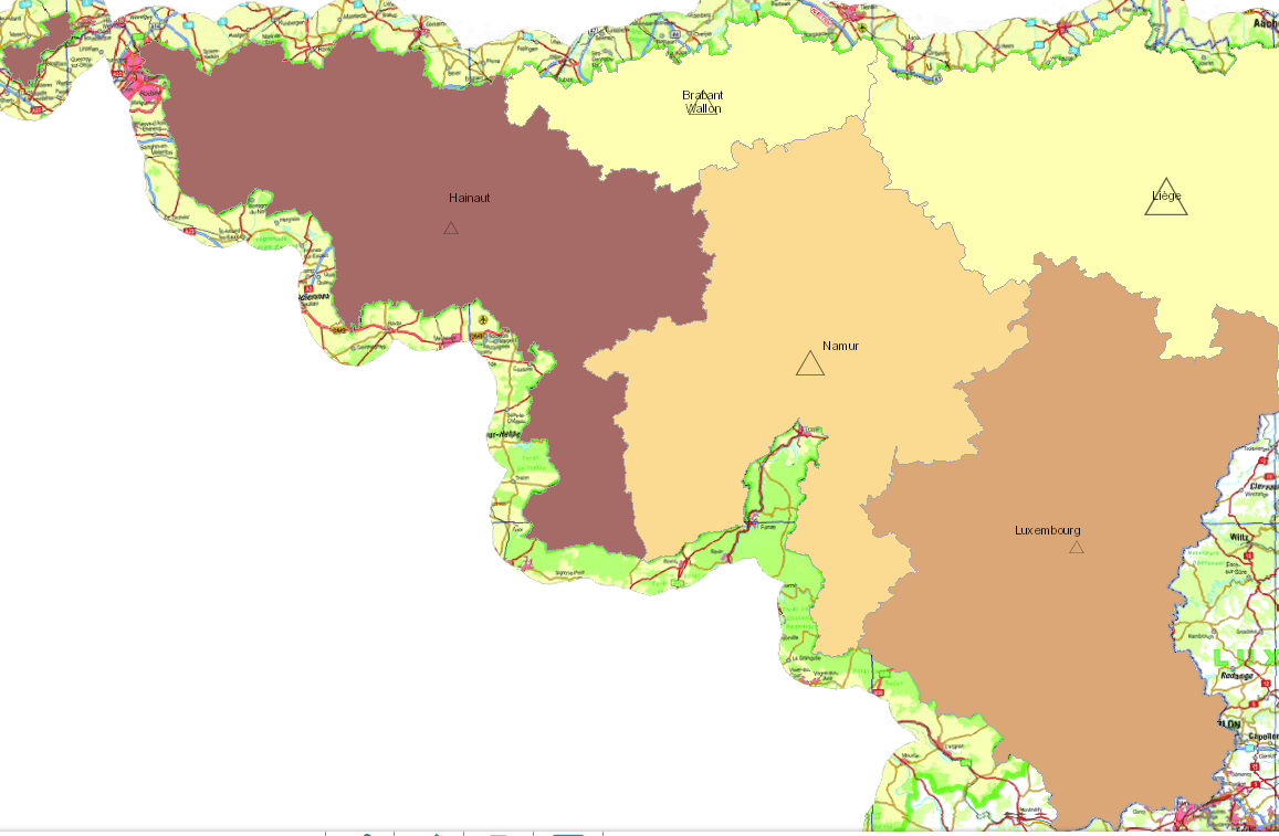 Grenzgänger aus Frankreich in die Wallonie 2007-2017 auf der Kartenanwendung