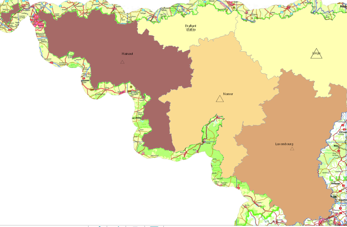 Grenzgänger aus Frankreich in die Wallonie 2007-2017 auf der Kartenanwendung - Neues Fenster