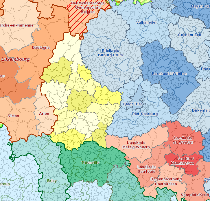 Verwaltungseinheiten 01/2020 auf der Kartenanwendung - Neues Fenster