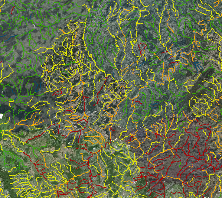 Ökologischer Zustand/Potenzial der Oberflächenwasserkörper auf der Kartenanwendung - Neues Fenster