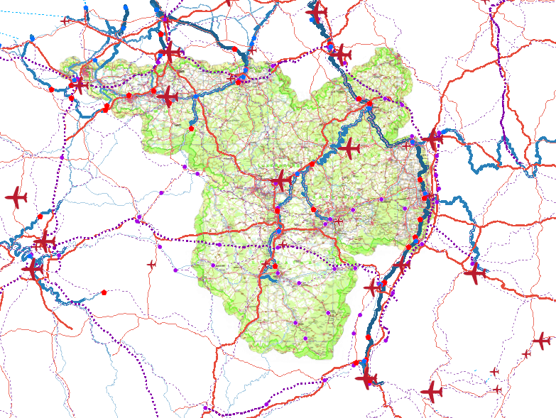 Personenverkehr 2018: überregionale Ebene auf der Kartenanwendung - Neues Fenster