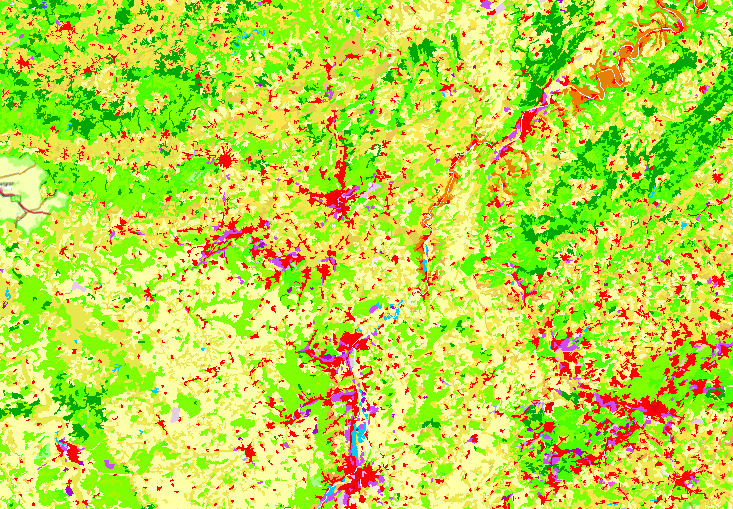 Corine Land Cover 2006 auf der Kartenanwendung