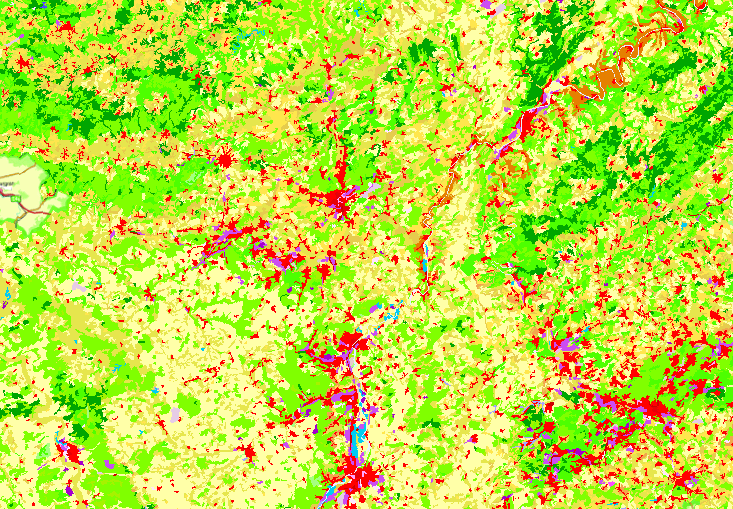 Corine Land Cover 2006 auf der Kartenanwendung - Neues Fenster