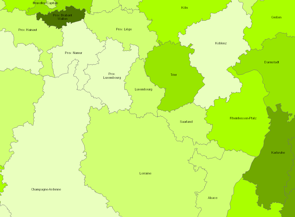 Anteil des BIP für Forschung und Entwicklung 2013 auf der Kartenanwendung - Neues Fenster