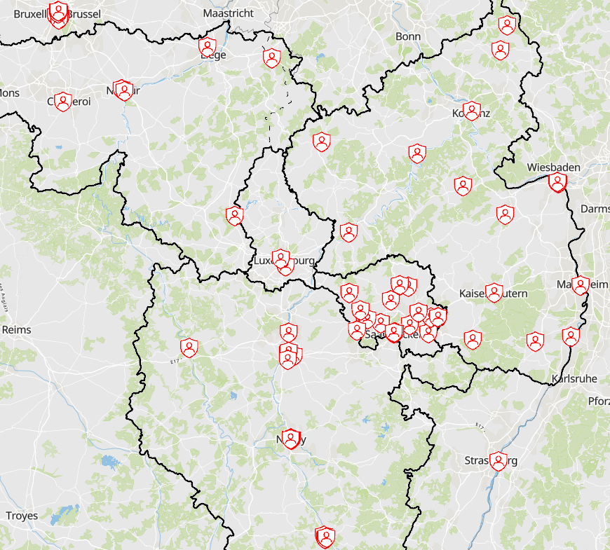Verbraucherschutzorganisationen auf der Kartenanwendung