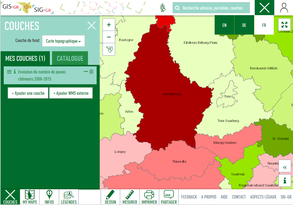Accédez au Géoportail de la Grande-Région: map.sig-gr.eu