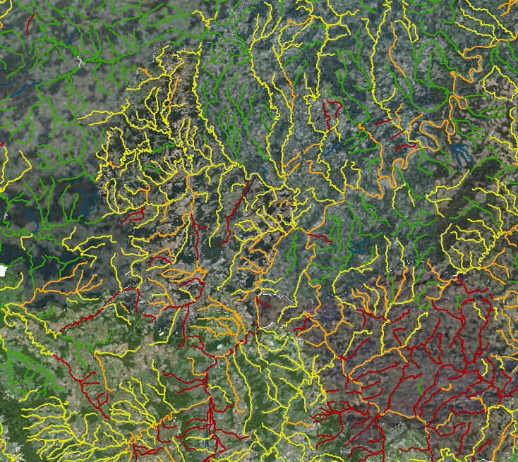 Etat/potentiel écologique des masses d'eau de surface sur l'application cartographique - Nouvelle fenêtre