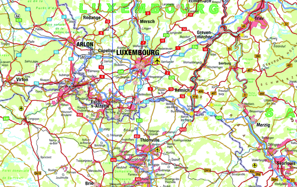 Sites touristques sur l'application cartographique