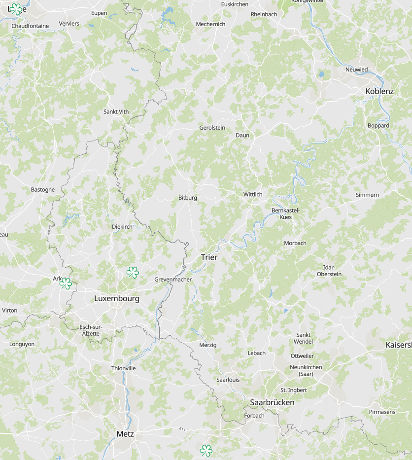 Restaurants étoile verte 2024 sur l'application cartographique