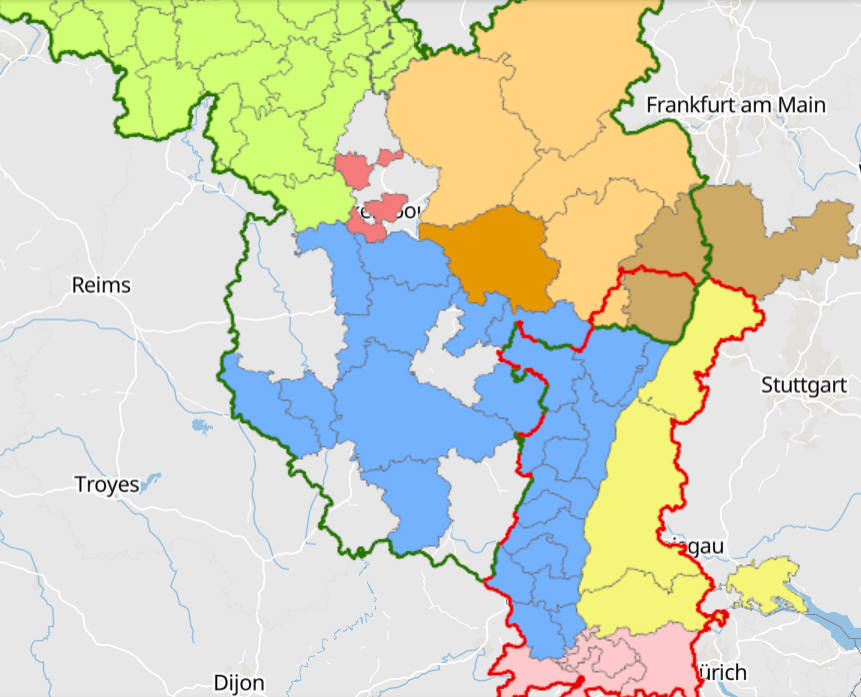 Documents d'aménagement des territoires infrarégionaux 2024 sur l'application cartographique