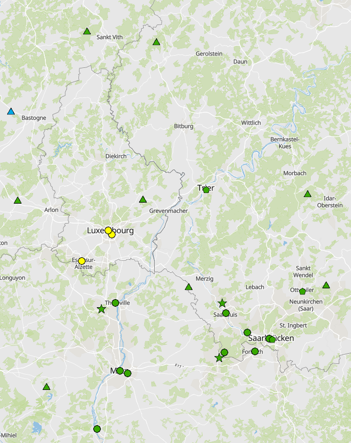 Particules PM10: moyenne annuelle 2023 sur l'application cartographique