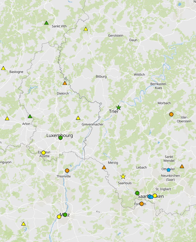 Ozone - O₃ sur l'application cartographique