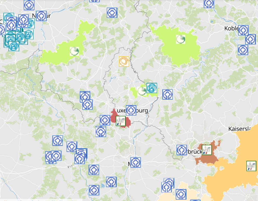 Sites UNESCO 2025 sur l'application cartographique