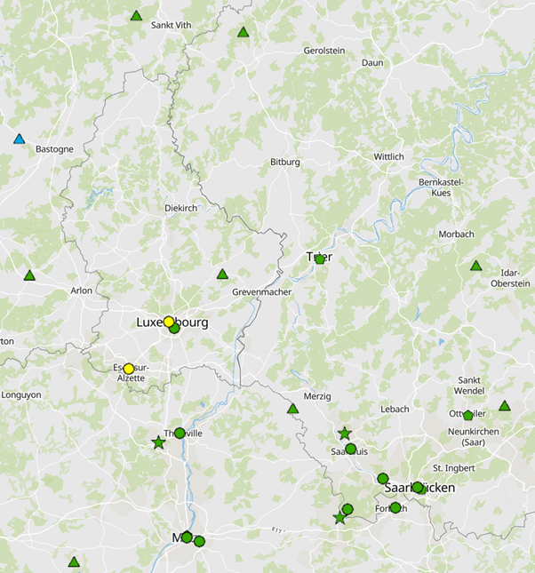 Particules PM10: moyenne annuelle 2024 sur l'application cartographique