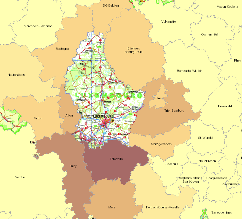 Frontaliers vers Luxembourg 2017 sur l'application cartographique - Nouvelle fenêtre