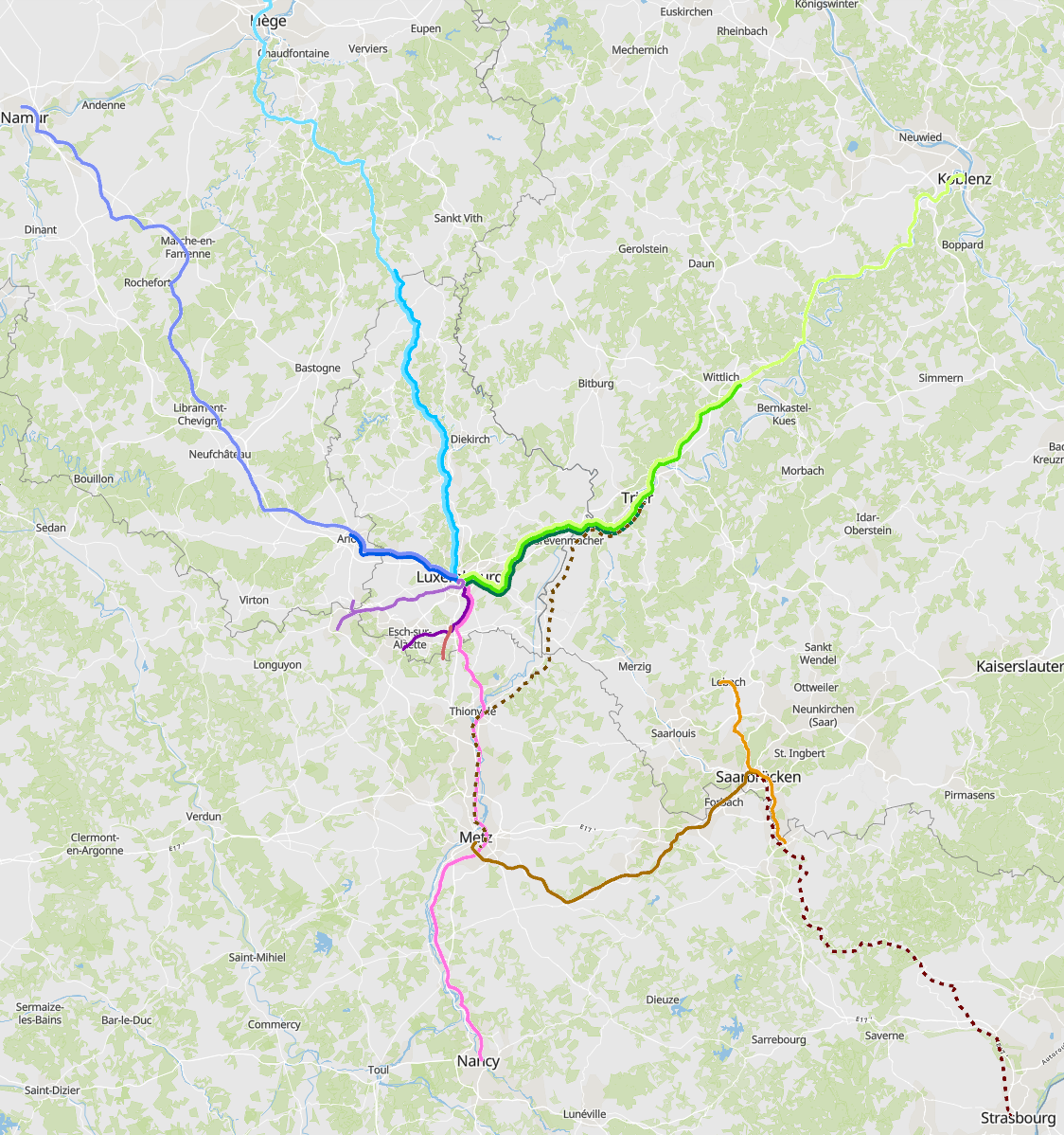 Lignes ferroviaires transfrontalières 2022 sur l'application cartographique - Nouvelle fenêtre
