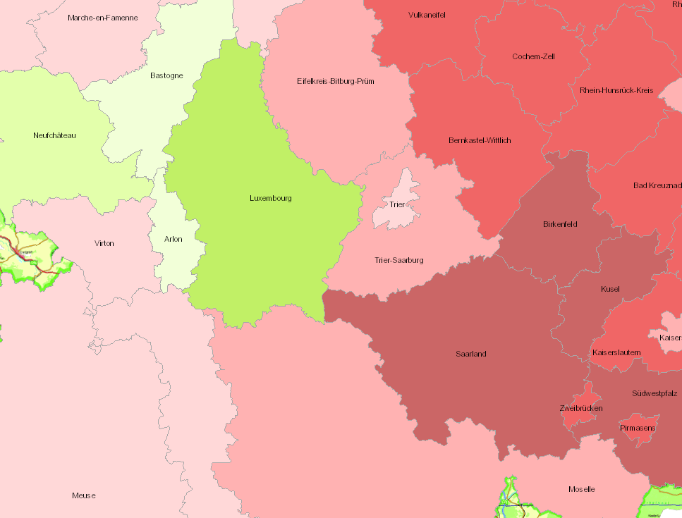 Projection de la population 20-64 ans 2013-2040 sur l'application cartographique - Nouvelle fenêtre