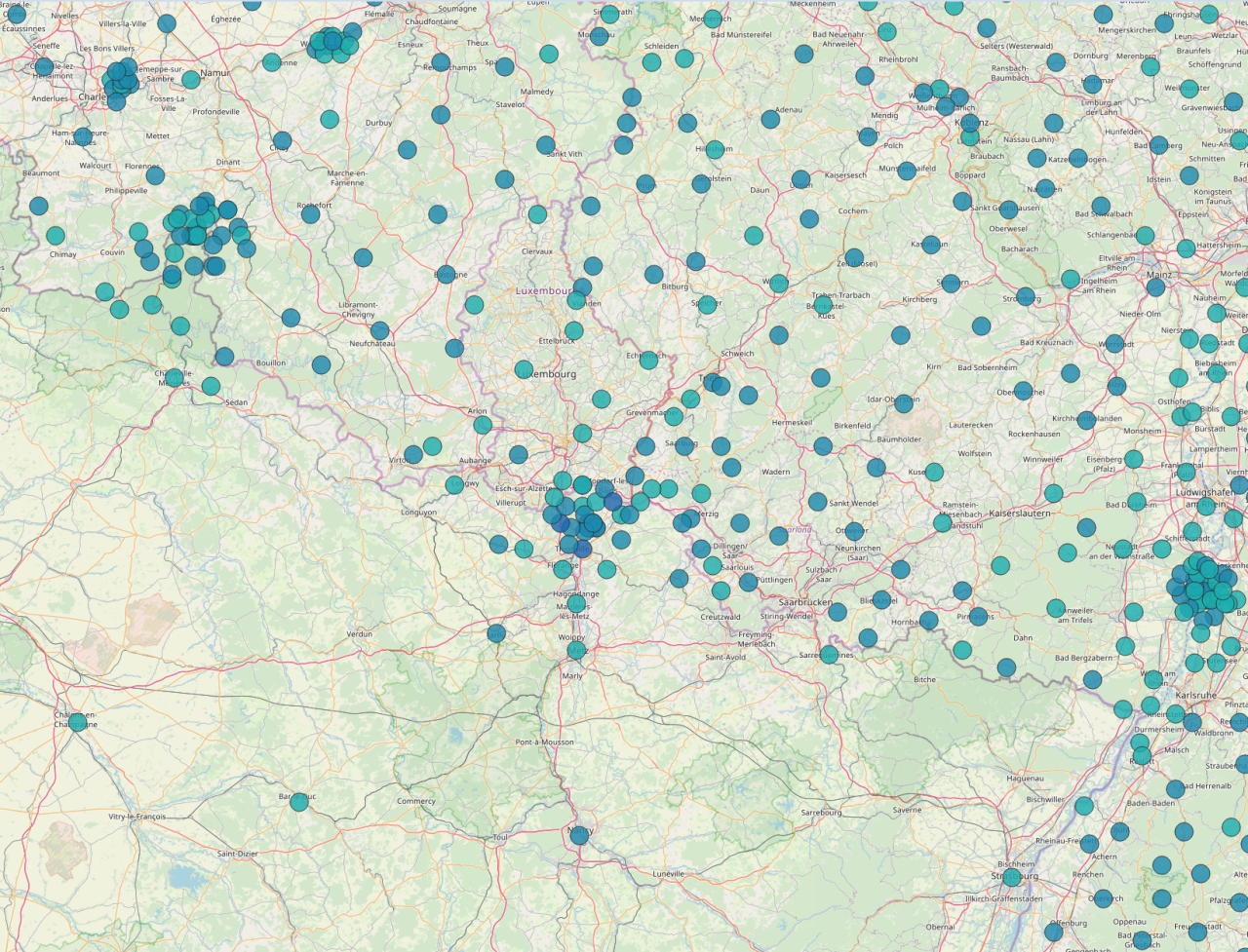 Carte interactive EURDEP des mesures de la radioactivité - Nouvelle fenêtre