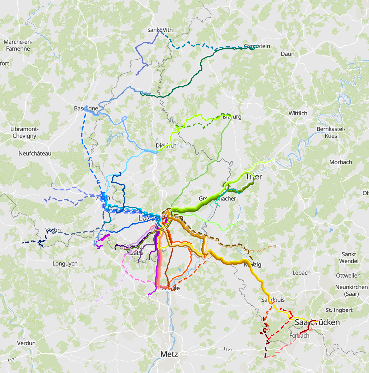 Lignes de bus transfrontalières 2022 sur l'application cartographique - Nouvelle fenêtre