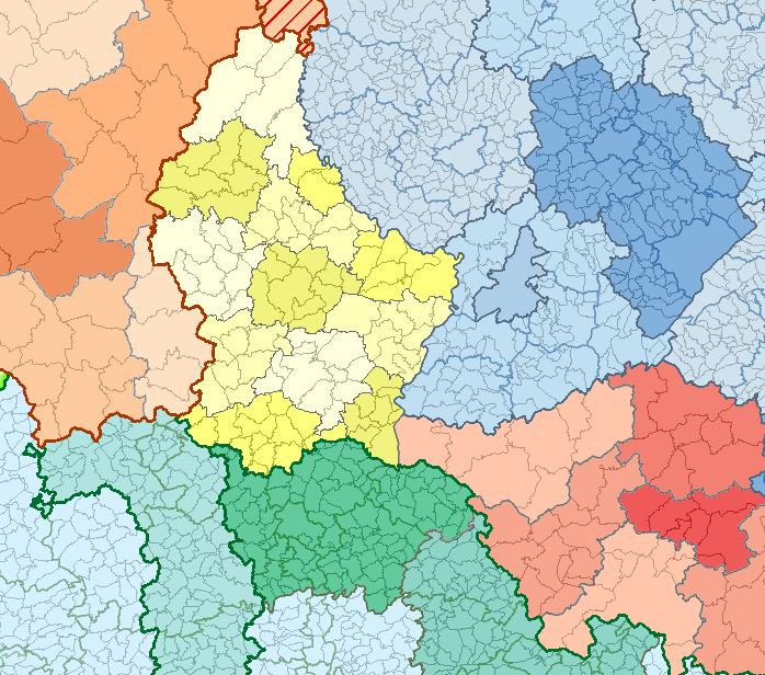 Entités administratives 08/2018 sur l'application cartographique