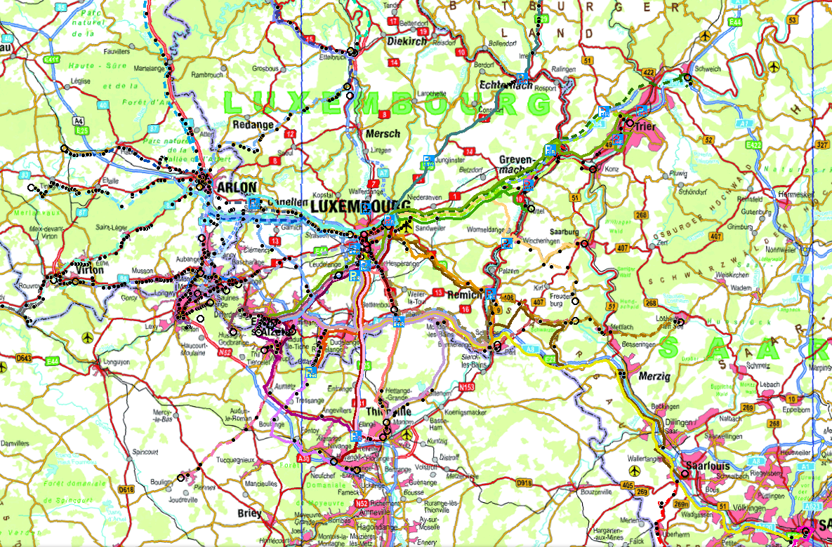 Lignes de bus transfrontalières 09/2015 sur l'application cartographique
