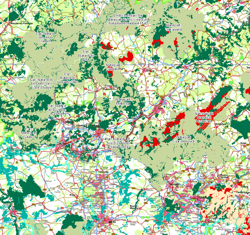 Parcs naturels et sites protégés 2018  sur l'application cartographique - Nouvelle fenêtre