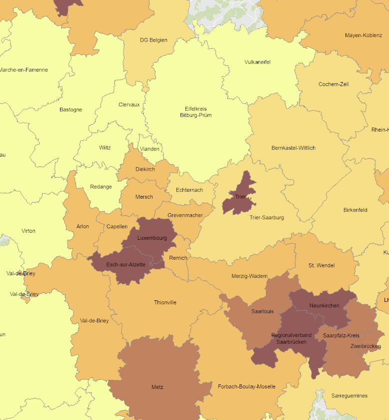 Densité de la population 2023