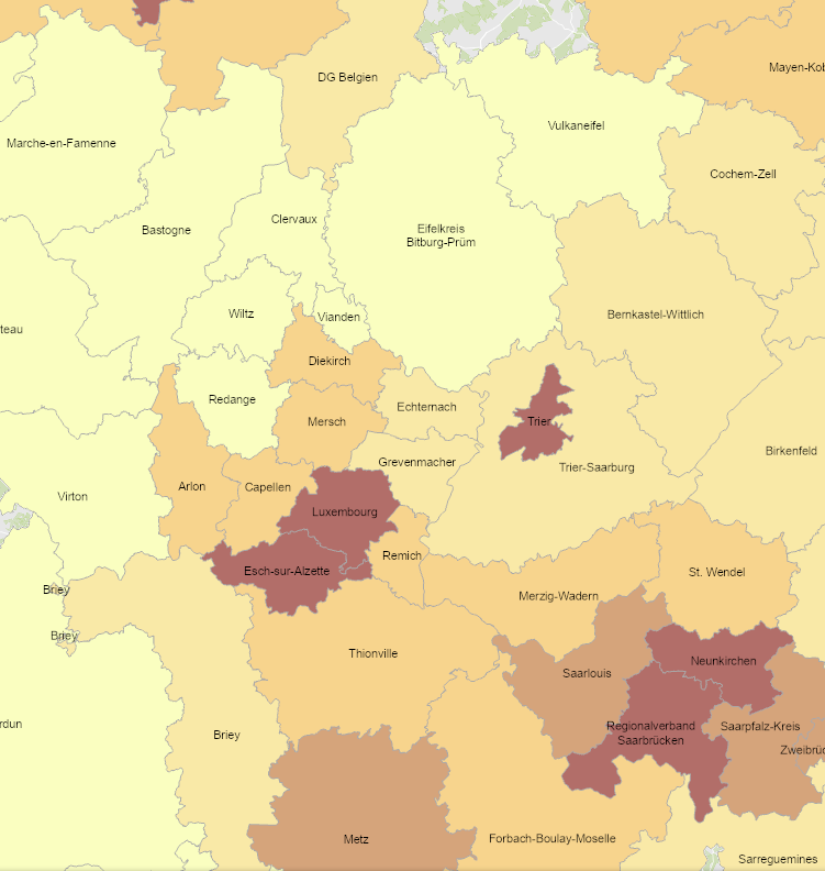 Densité de la population 2021