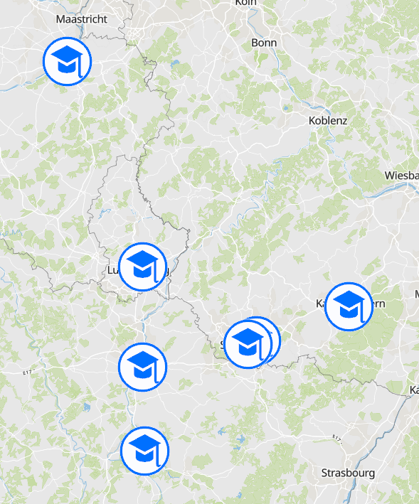 Formations transfrontalières 2025 sur l'application cartographique