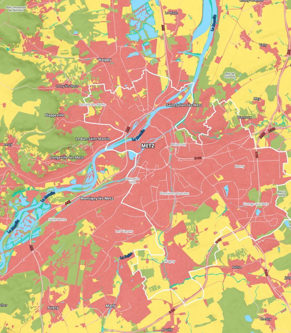 Occupation du sol sur DataGrandEst