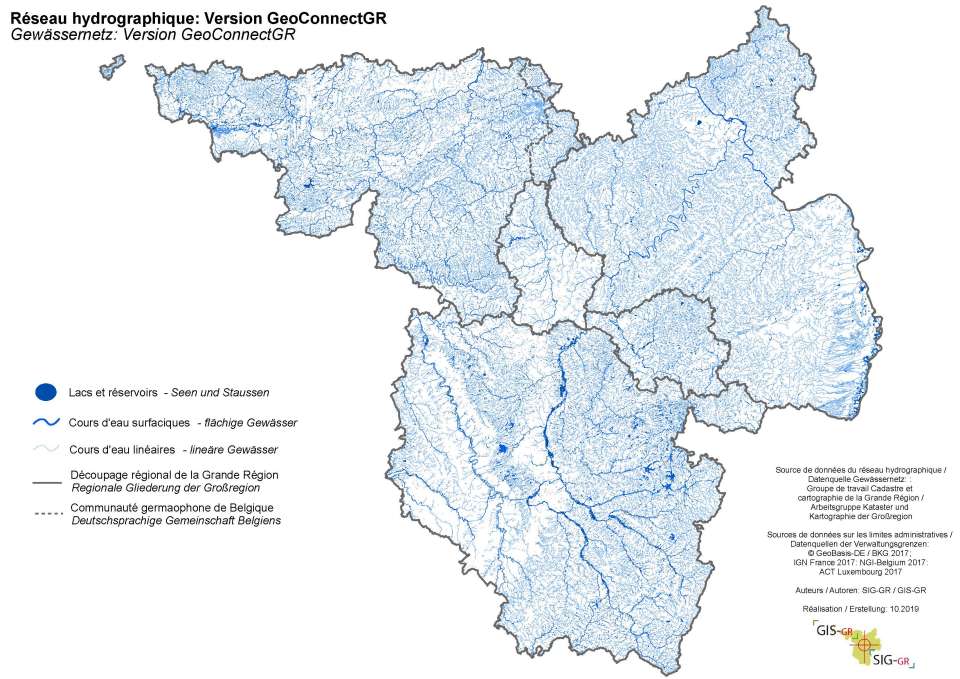 Reseau Hydrographique Geoconnectgr Cartes Thematiques Systeme D Information Geographique Pour La Grande Region