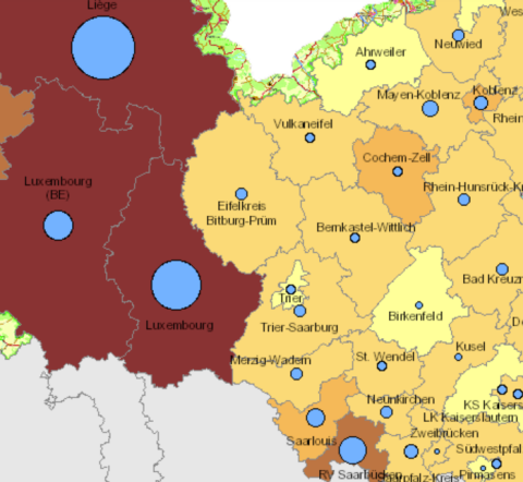 Interaktive Karten Covid 19 Aktuelle Informationen Geographisches Informationssystem Fur Die Grossregion